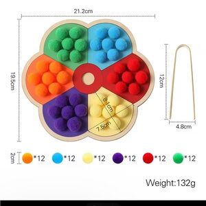 Like new Wooden rainbow color sorting board